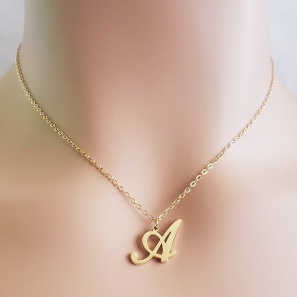 Initial A Gold Necklace - Picture 1 of 1